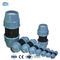 ข้อต่อสวมอัด HDPE สีน้ำเงิน ISO14001 สำหรับท่อโพลี